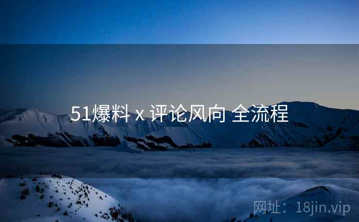 51爆料 x 评论风向 全流程 51爆料 x 评论风向 全流程